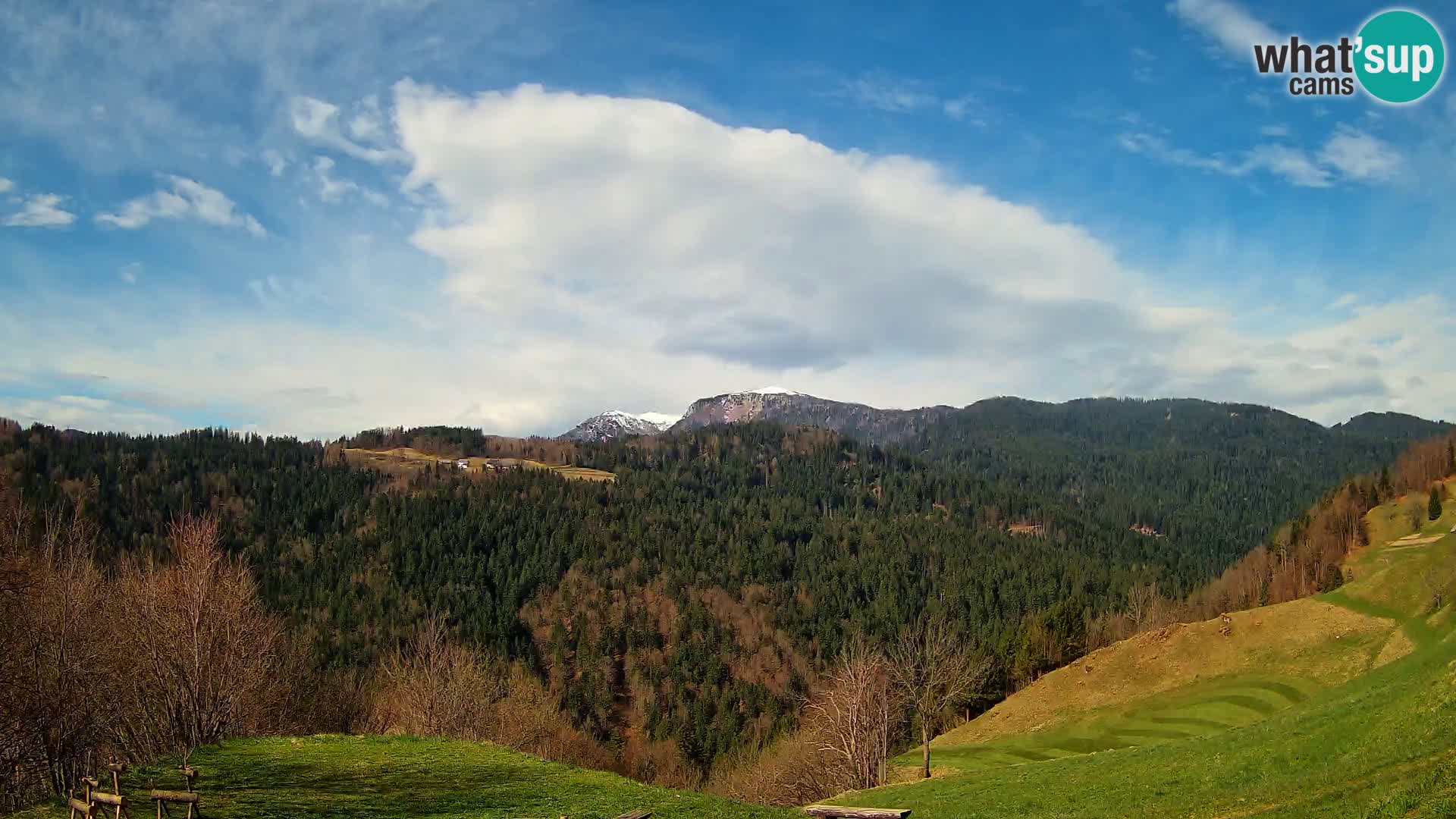 Web kamera Brunarica Dražgoše – Pogled uživo na Ratitovec (1666 m)
