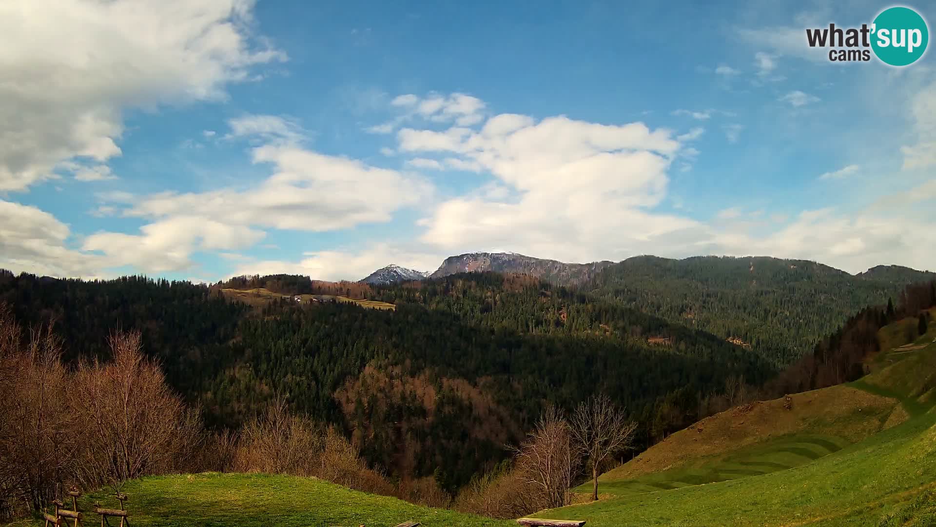 Webcam Brunarica Dražgoše – Liveblick auf Ratitovec (1666 m)