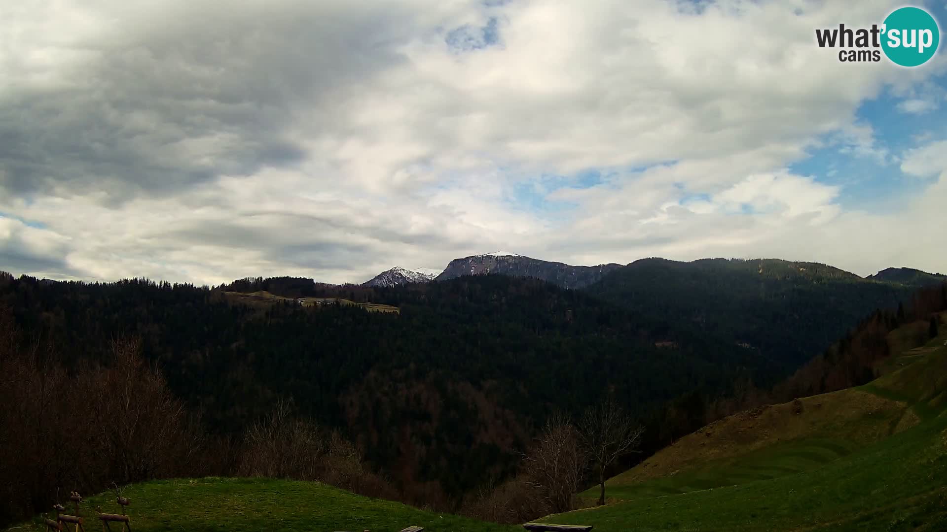 Webcam Brunarica Dražgoše – Live View of Ratitovec (1666 m)