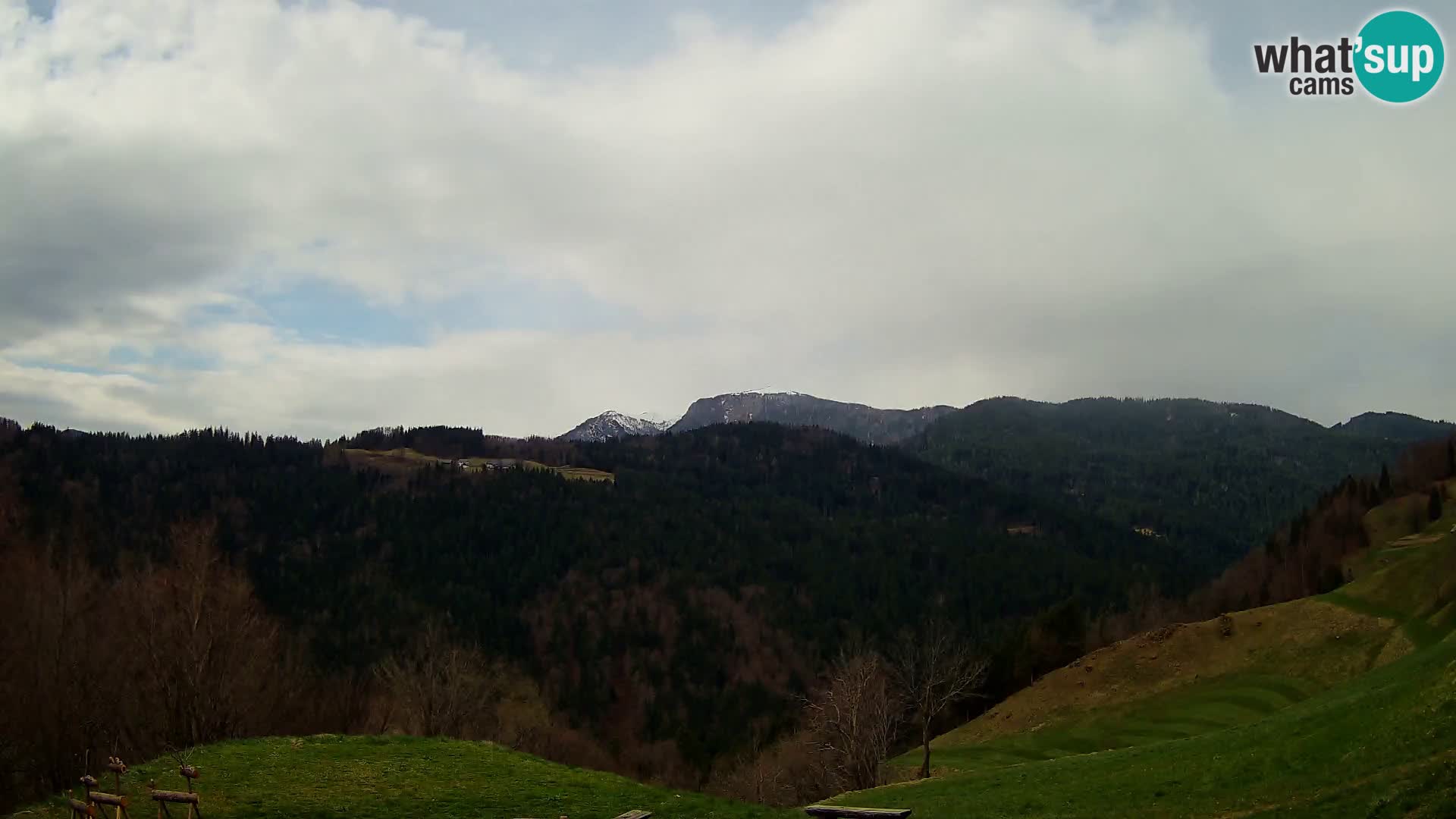 Webcam Brunarica Dražgoše – Live View of Ratitovec (1666 m)