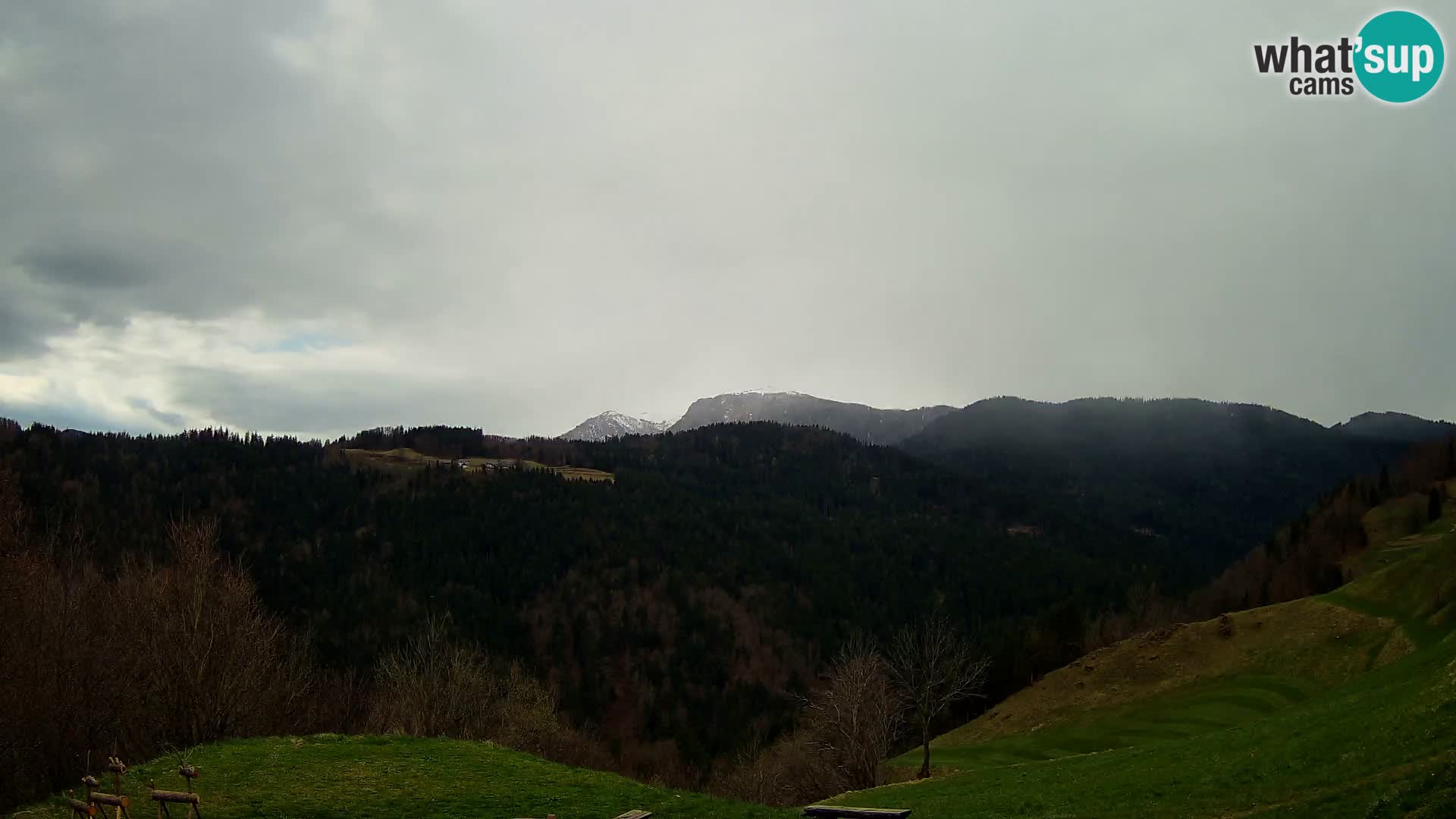 Webcam Brunarica Dražgoše – Vista live sul Ratitovec (1666 m)