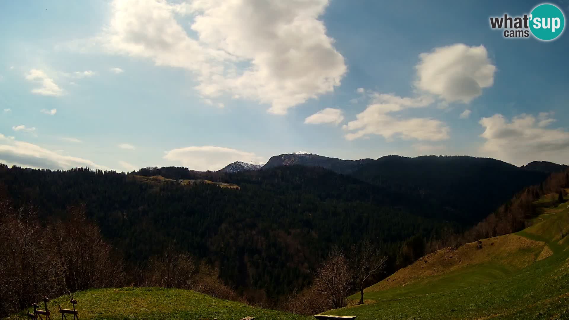 Webcam Brunarica Dražgoše – Live View of Ratitovec (1666 m)