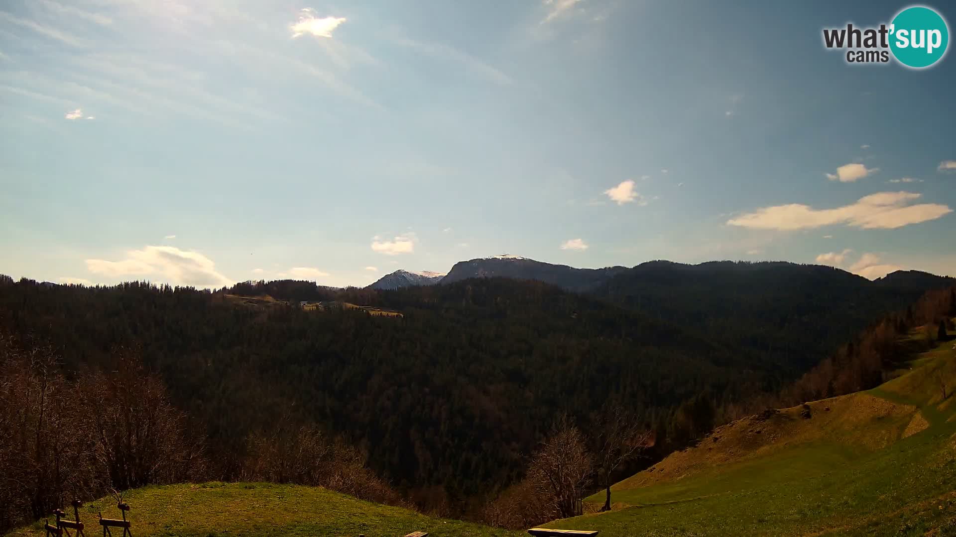 Webcam Brunarica Dražgoše – Live View of Ratitovec (1666 m)