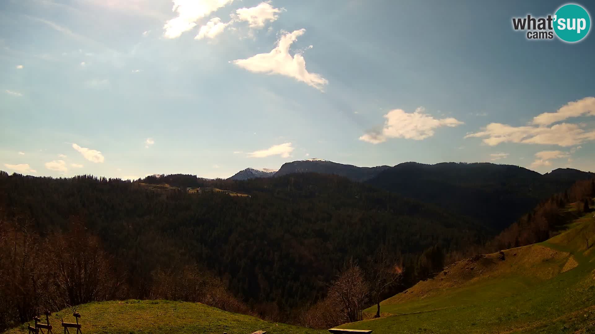 Webcam Brunarica Dražgoše – Live View of Ratitovec (1666 m)