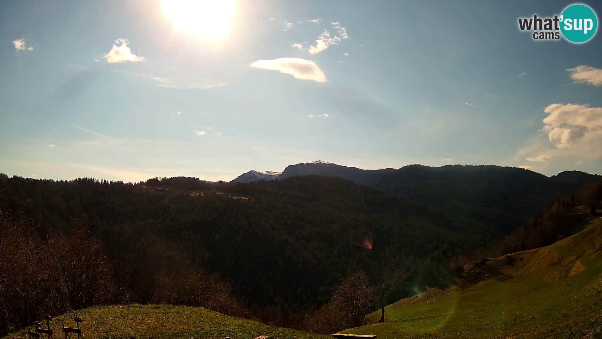Webcam Brunarica Dražgoše – Live View of Ratitovec (1666 m)