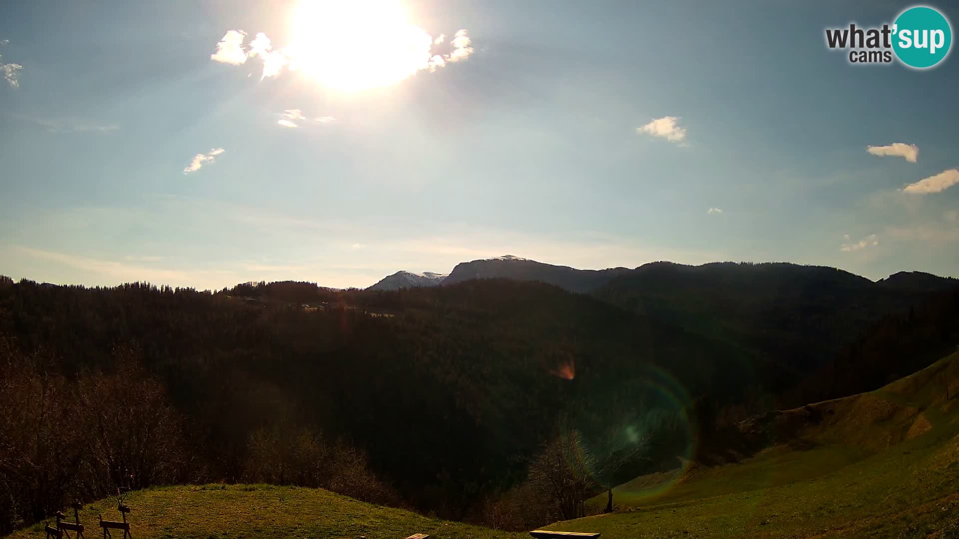 Spletna kamera Brunarica Dražgoše – Pogled v živo na Ratitovec (1666 m)