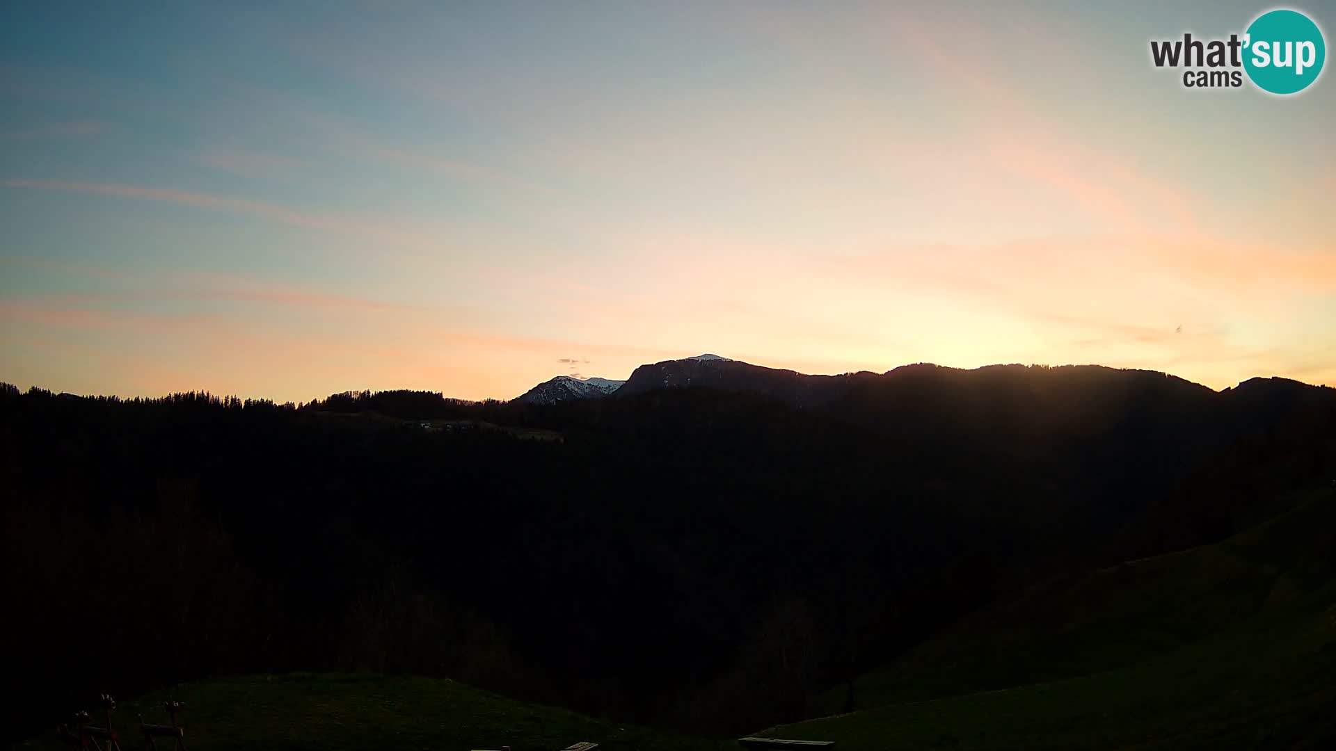 Webcam Brunarica Dražgoše – Live View of Ratitovec (1666 m)