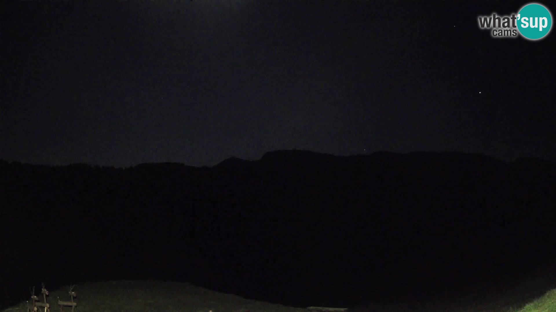 Spletna kamera Brunarica Dražgoše – Pogled v živo na Ratitovec (1666 m)