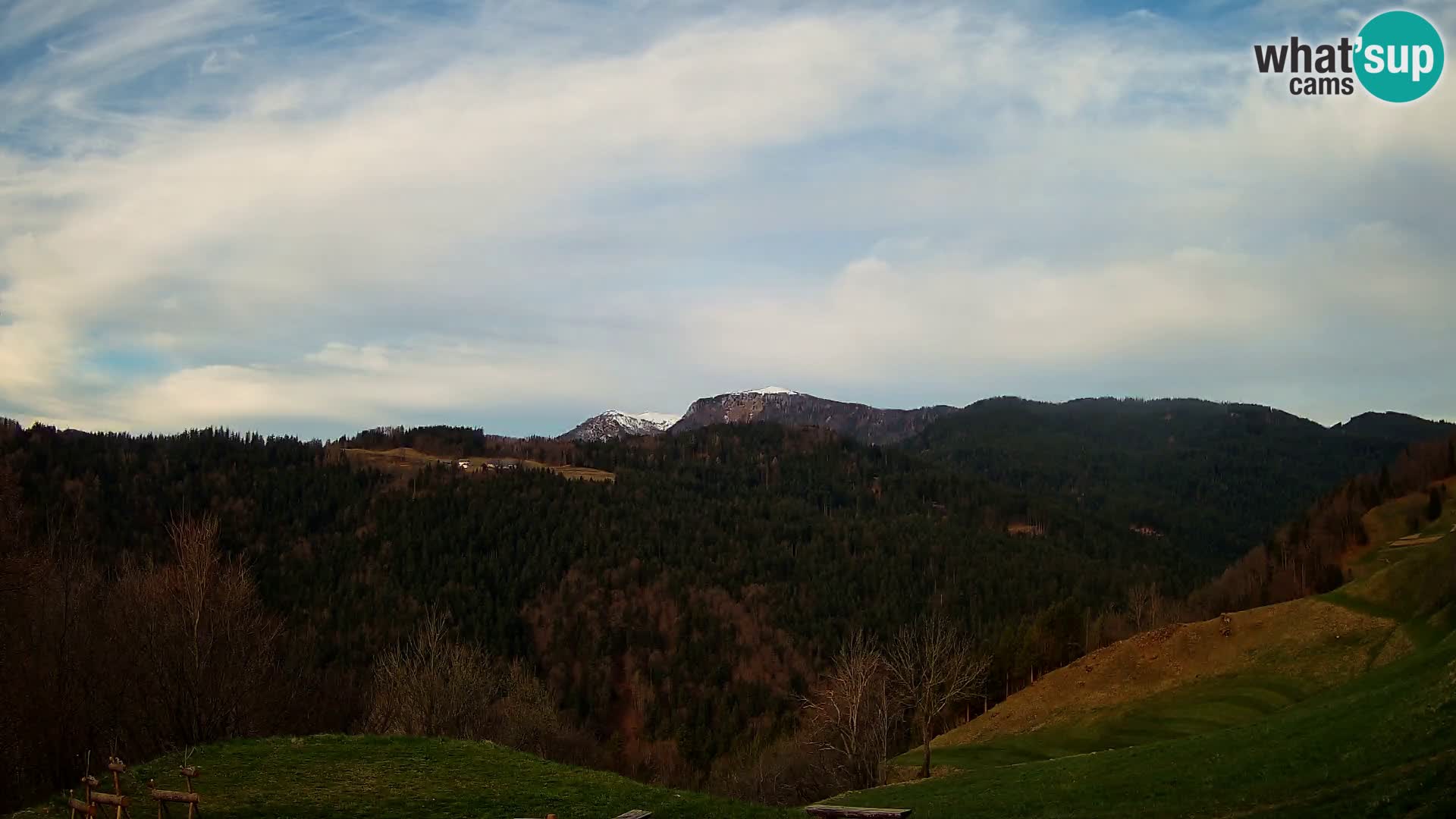 Webcam Brunarica Dražgoše – Live View of Ratitovec (1666 m)