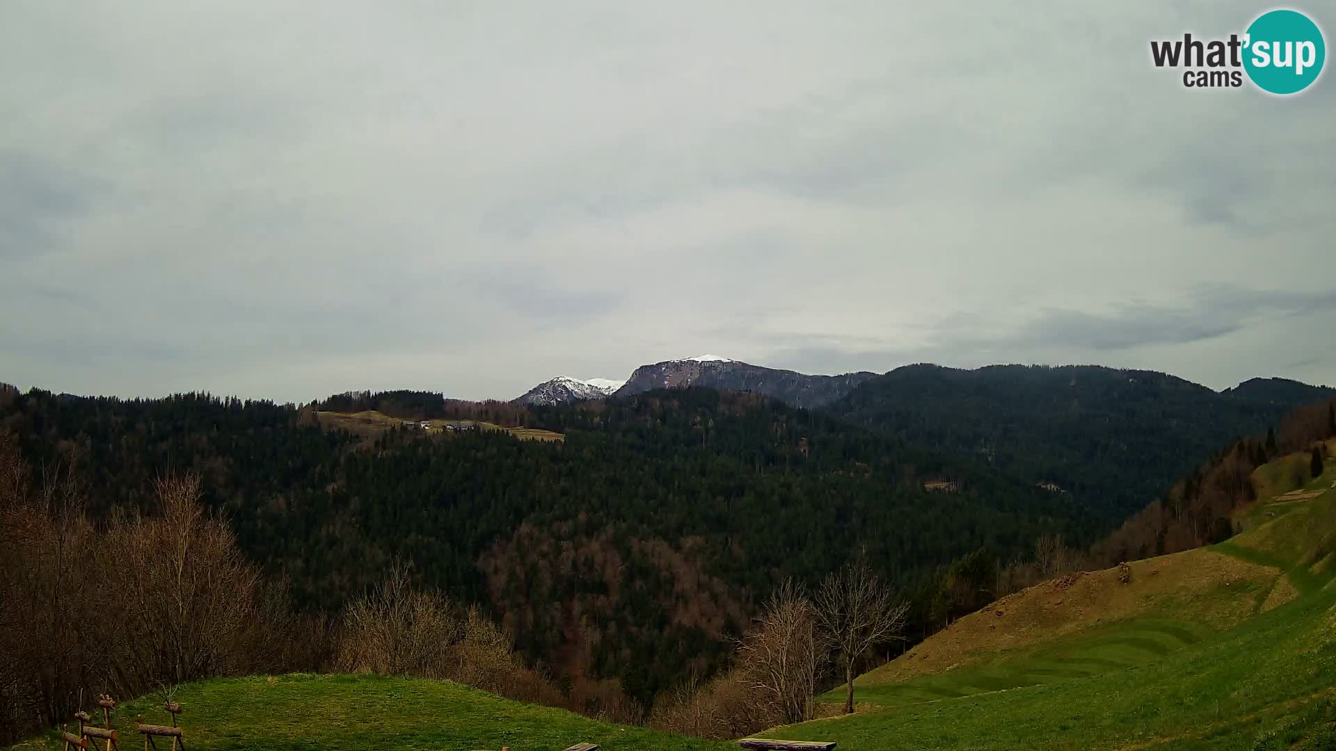 Webcam Brunarica Dražgoše – Liveblick auf Ratitovec (1666 m)