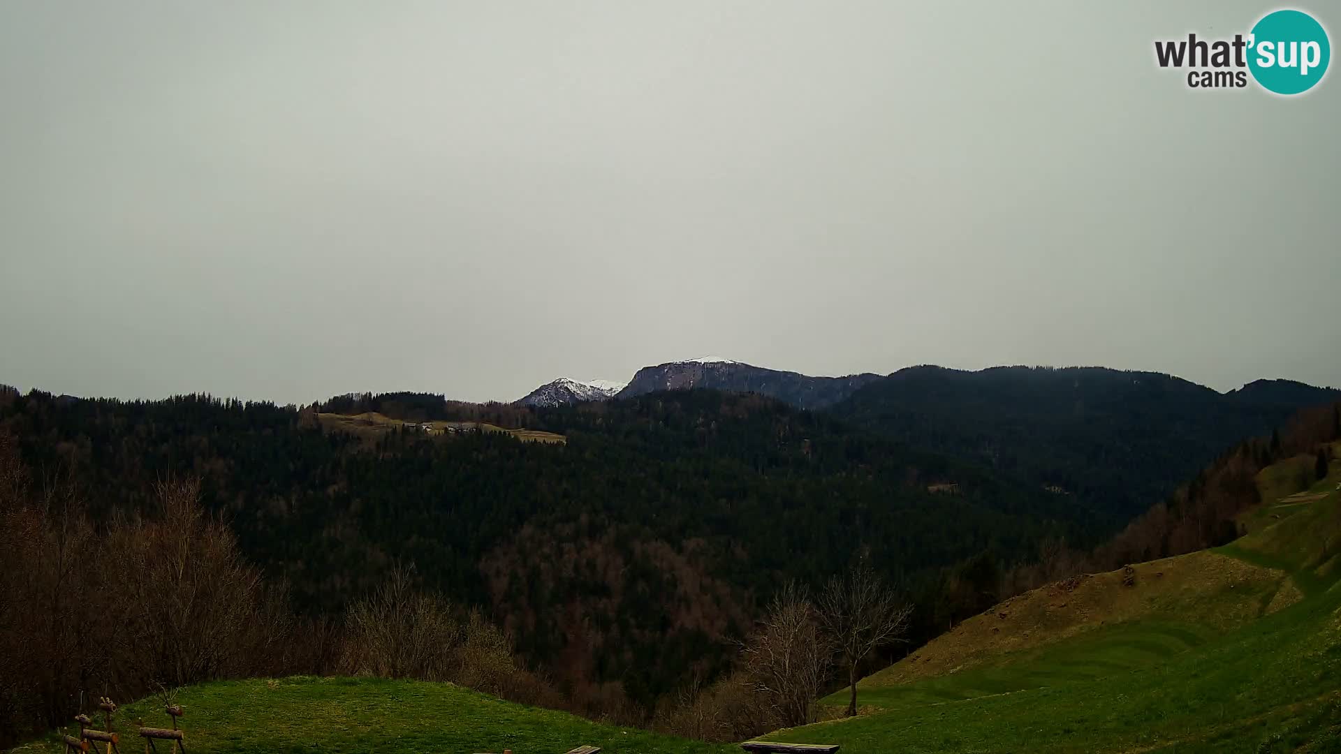 Web kamera Brunarica Dražgoše – Pogled uživo na Ratitovec (1666 m)