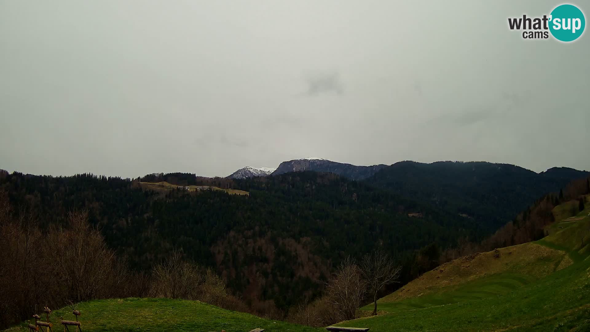 Webcam Brunarica Dražgoše – Liveblick auf Ratitovec (1666 m)