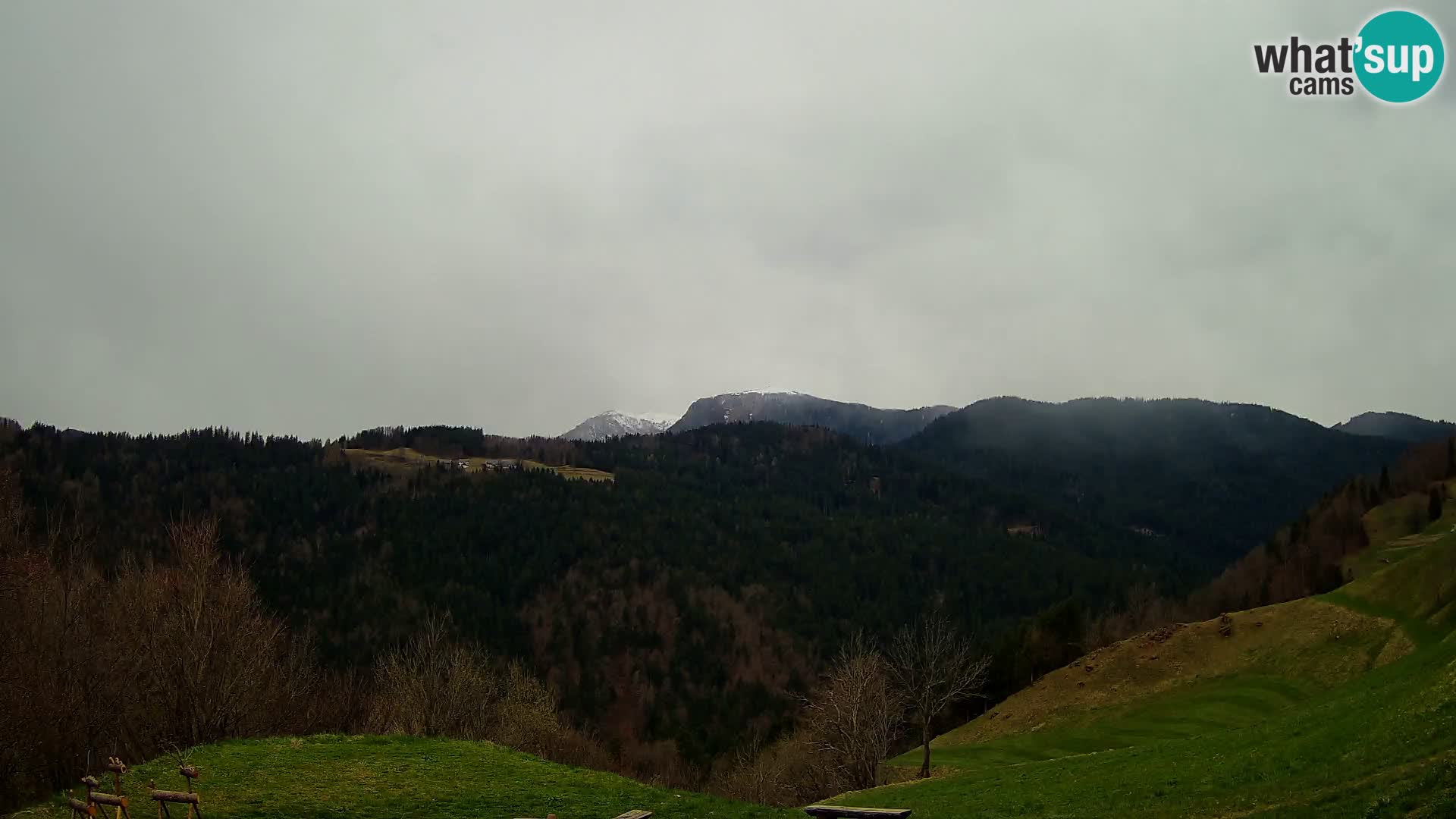 Webcam Brunarica Dražgoše – Liveblick auf Ratitovec (1666 m)