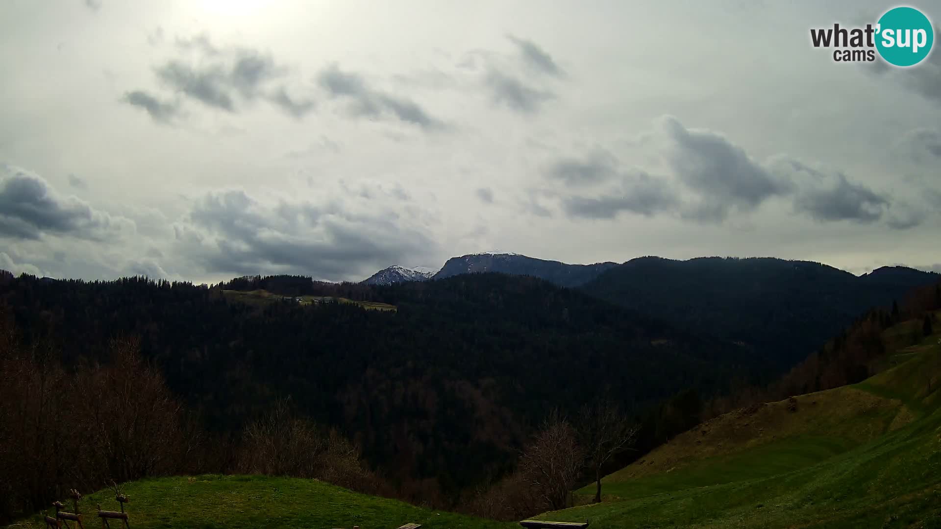 Webcam Brunarica Dražgoše – Liveblick auf Ratitovec (1666 m)