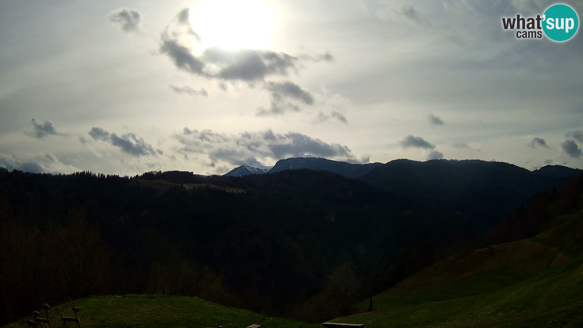 Webcam Brunarica Dražgoše – Live View of Ratitovec (1666 m)