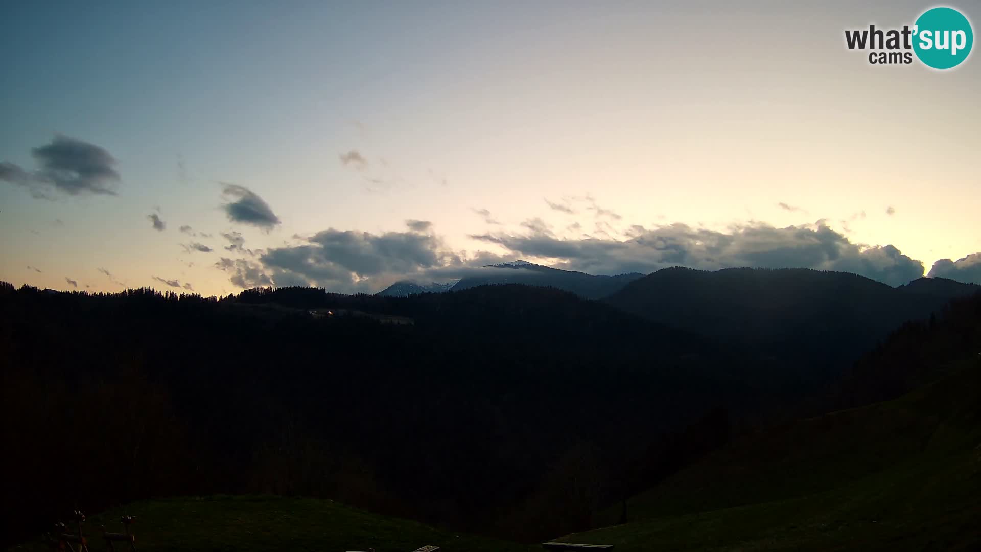 Webcam Brunarica Dražgoše – Vista live sul Ratitovec (1666 m)