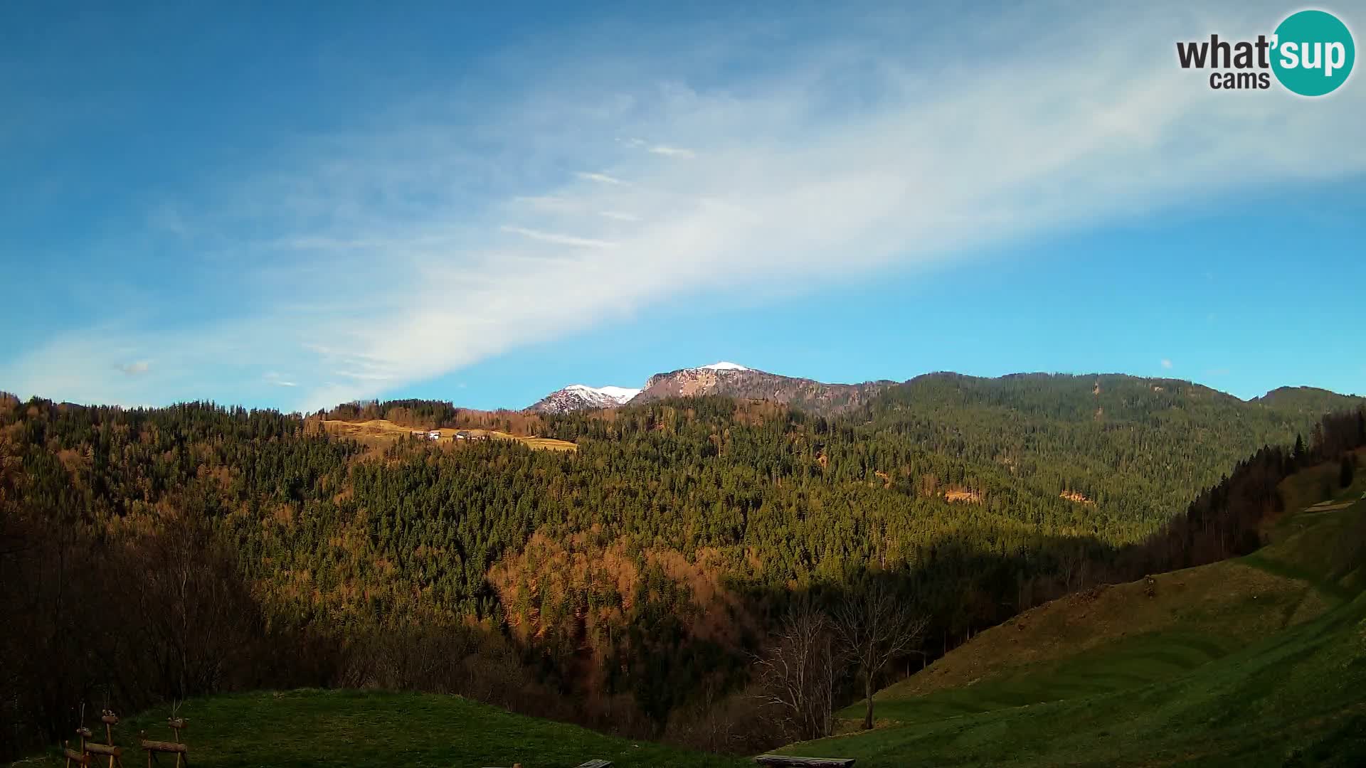Webcam Brunarica Dražgoše – Vista live sul Ratitovec (1666 m)