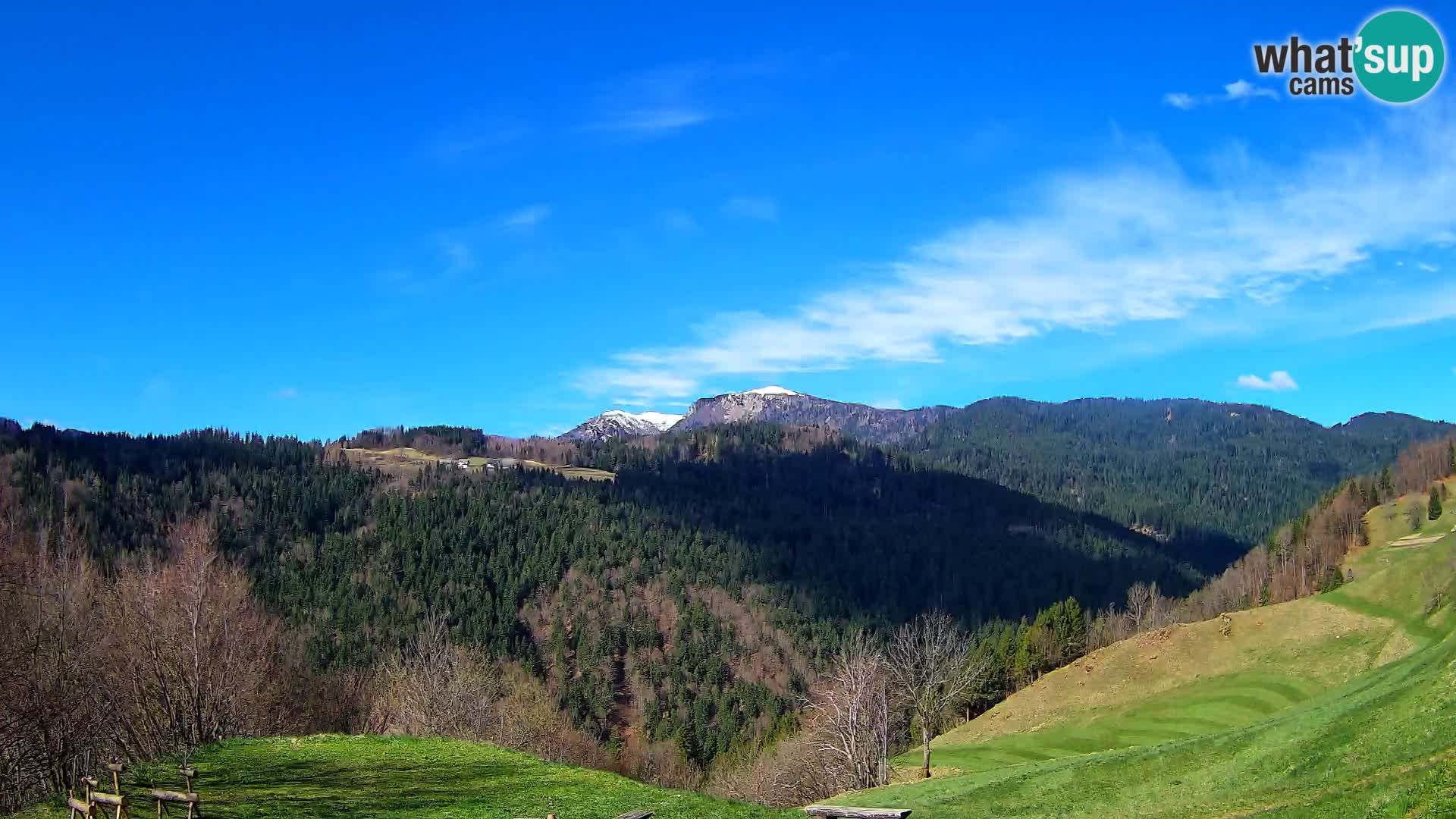 Webcam Brunarica Dražgoše – Live View of Ratitovec (1666 m)