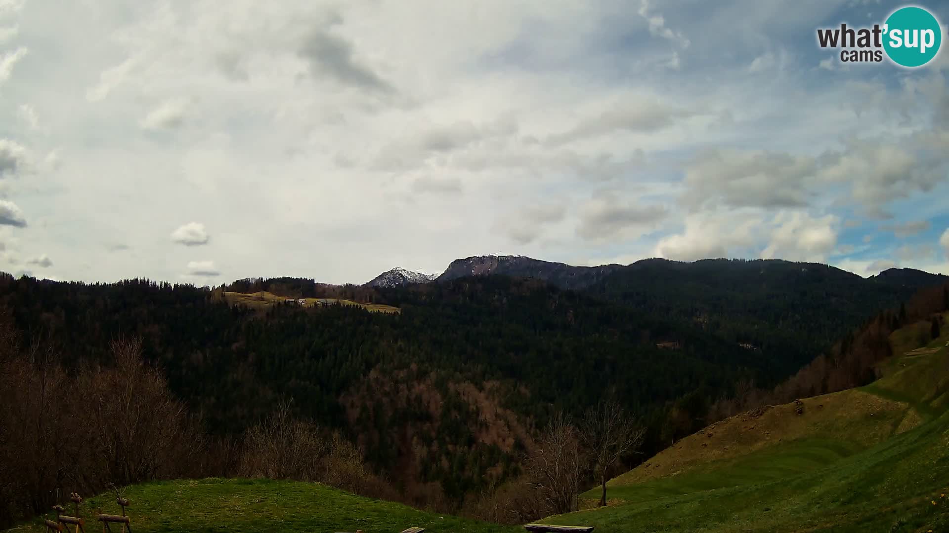 Webcam Brunarica Dražgoše – Live View of Ratitovec (1666 m)