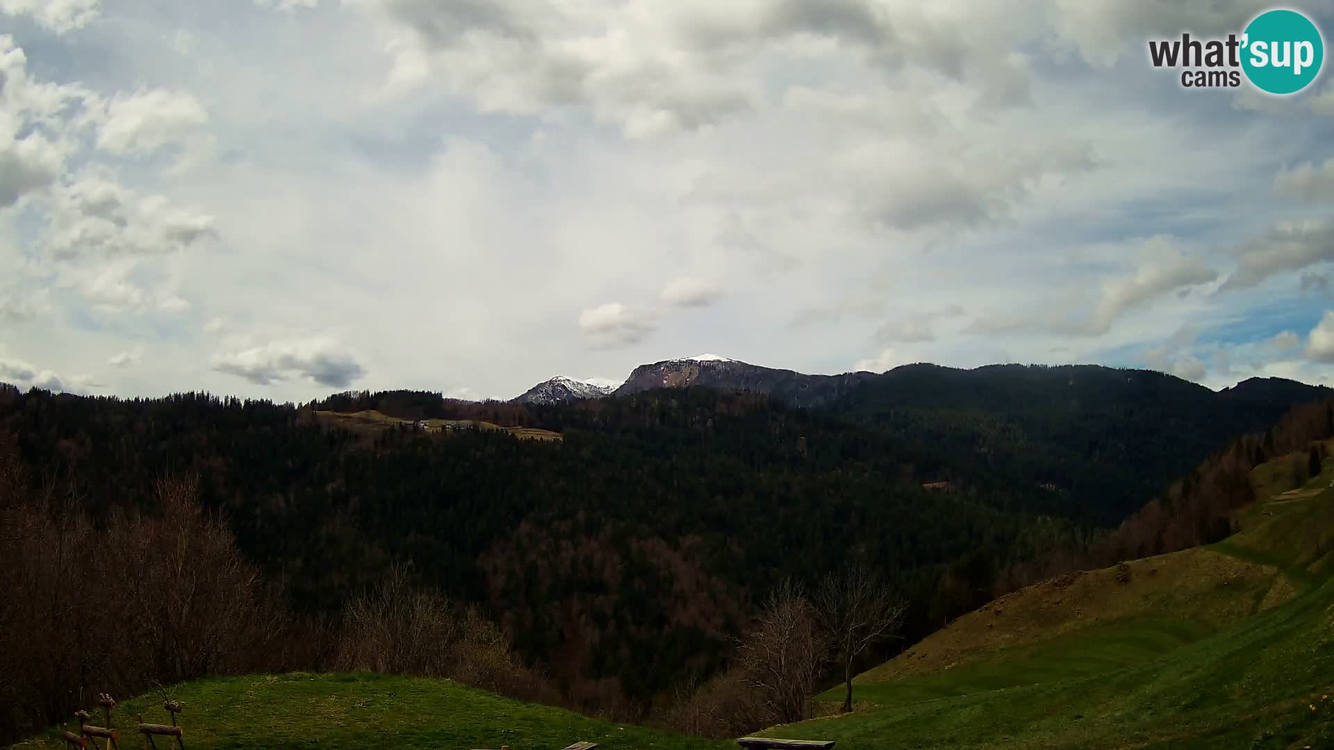 Webcam Brunarica Dražgoše – Vista live sul Ratitovec (1666 m)