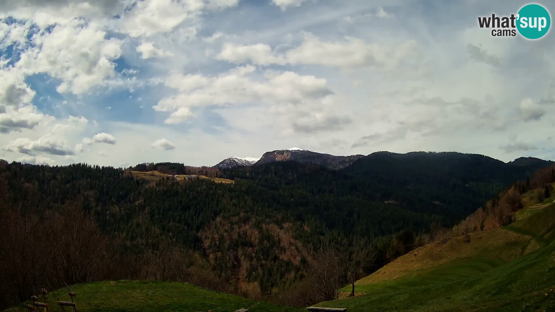 Webcam Brunarica Dražgoše – Live View of Ratitovec (1666 m)