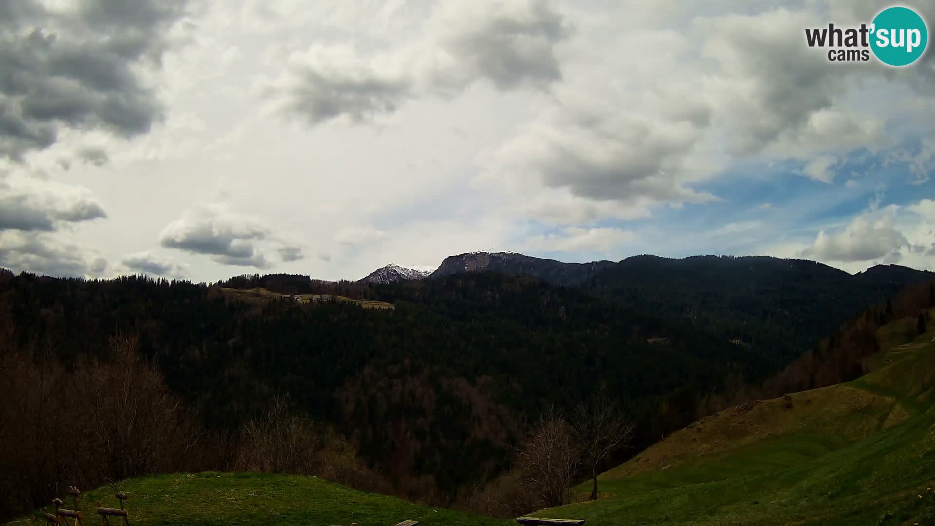 Webcam Brunarica Dražgoše – Live View of Ratitovec (1666 m)