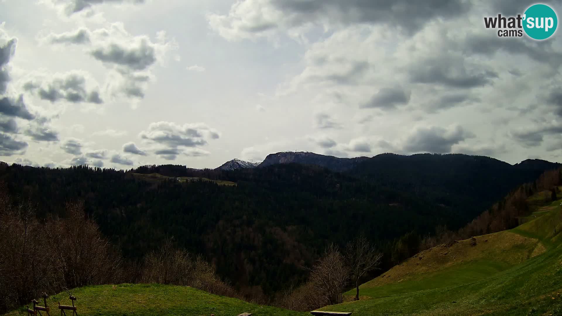 Web kamera Brunarica Dražgoše – Pogled uživo na Ratitovec (1666 m)