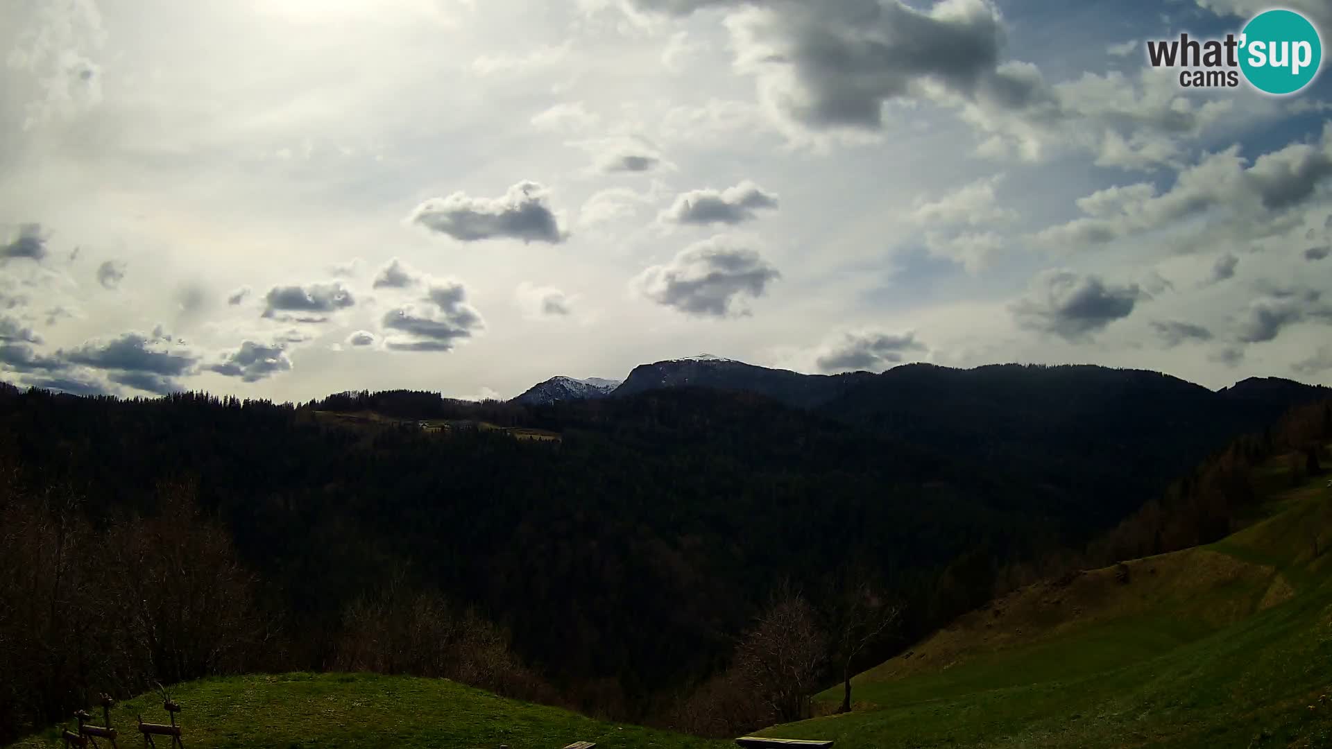 Webcam Brunarica Dražgoše – Live View of Ratitovec (1666 m)