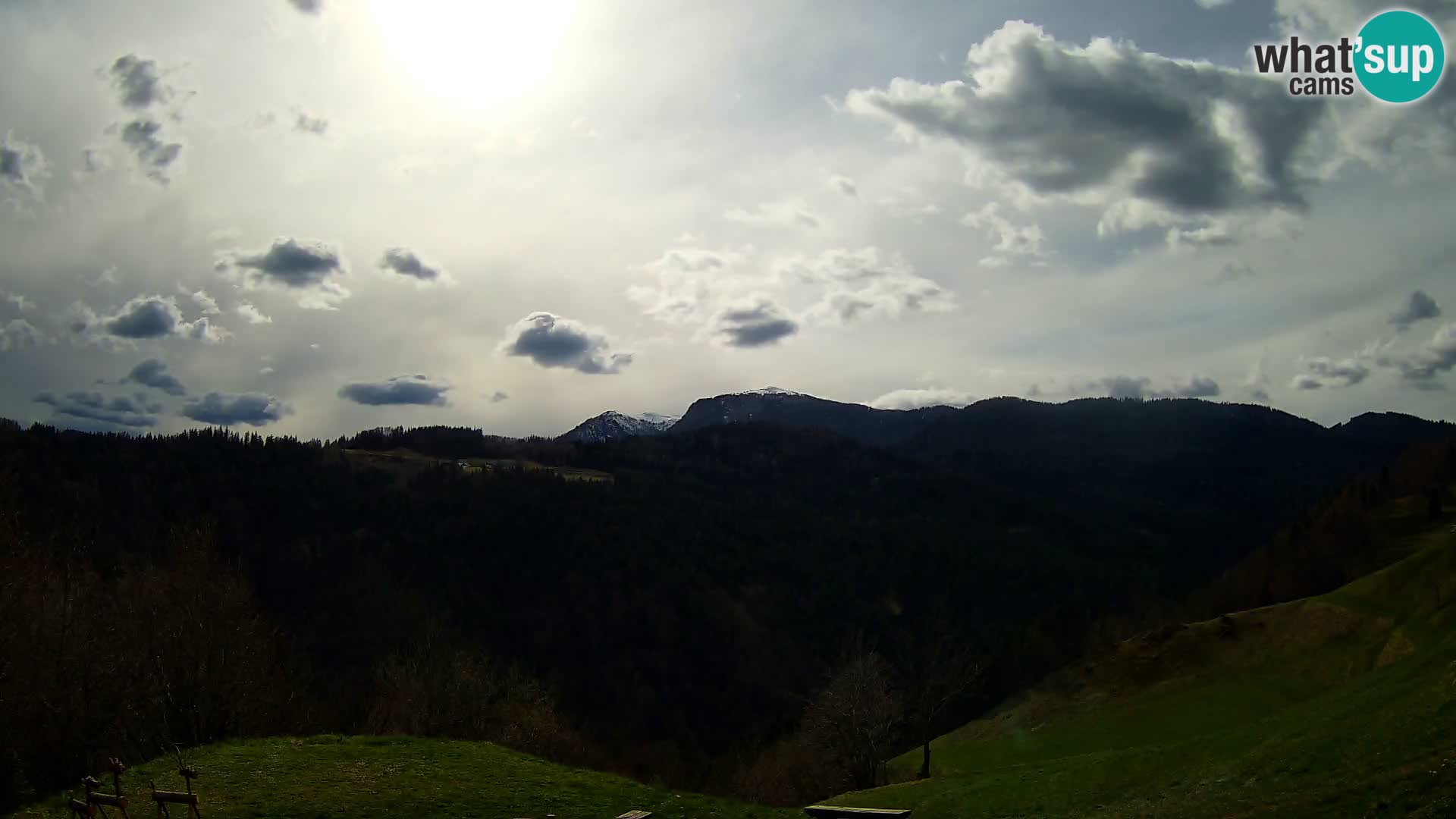 Webcam Brunarica Dražgoše – Live View of Ratitovec (1666 m)