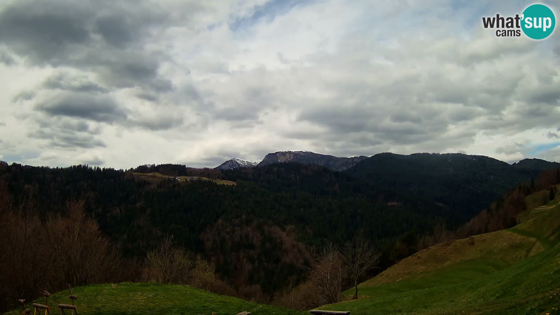 Webcam Brunarica Dražgoše – Live View of Ratitovec (1666 m)