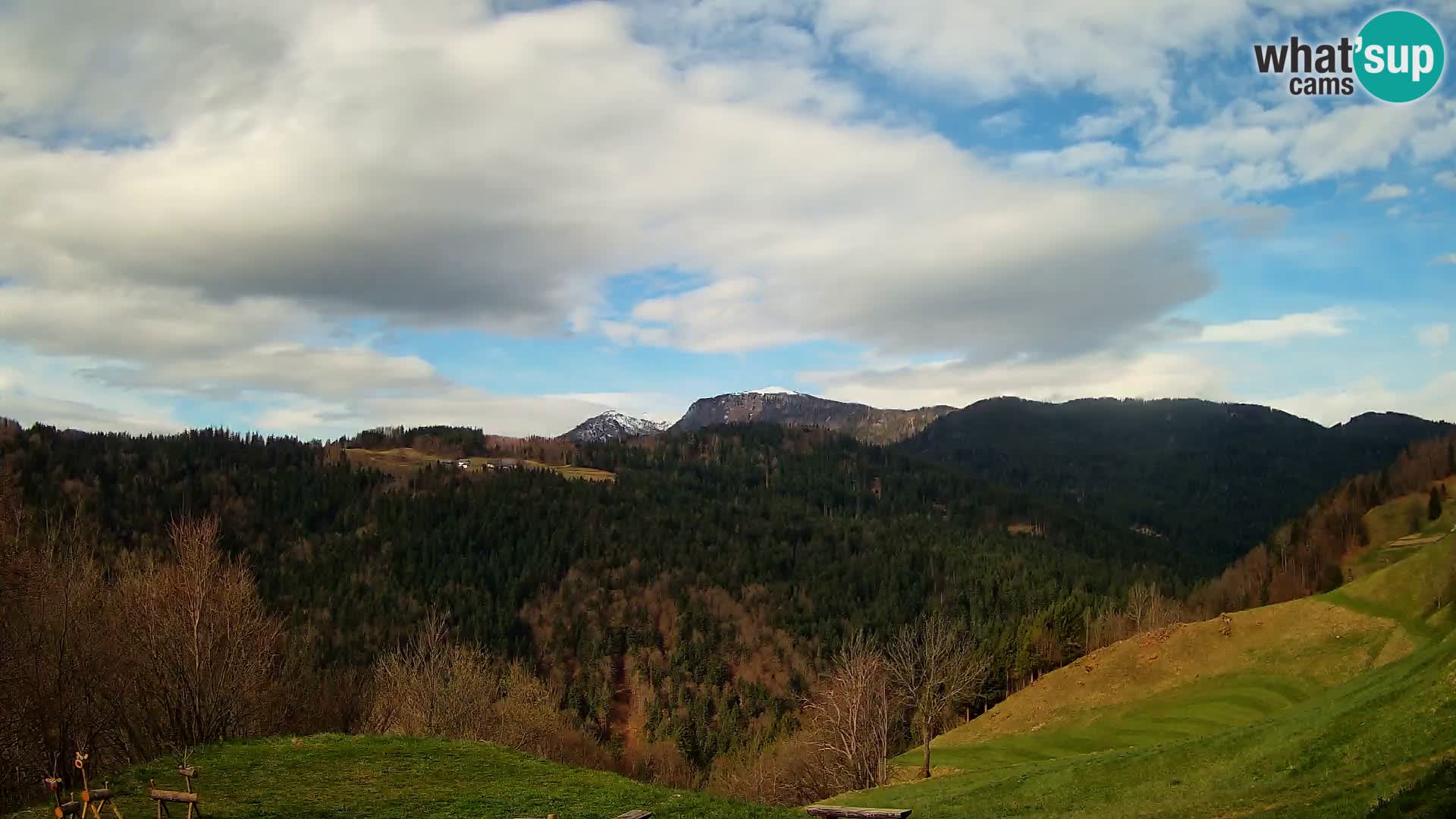 Webcam Brunarica Dražgoše – Live View of Ratitovec (1666 m)