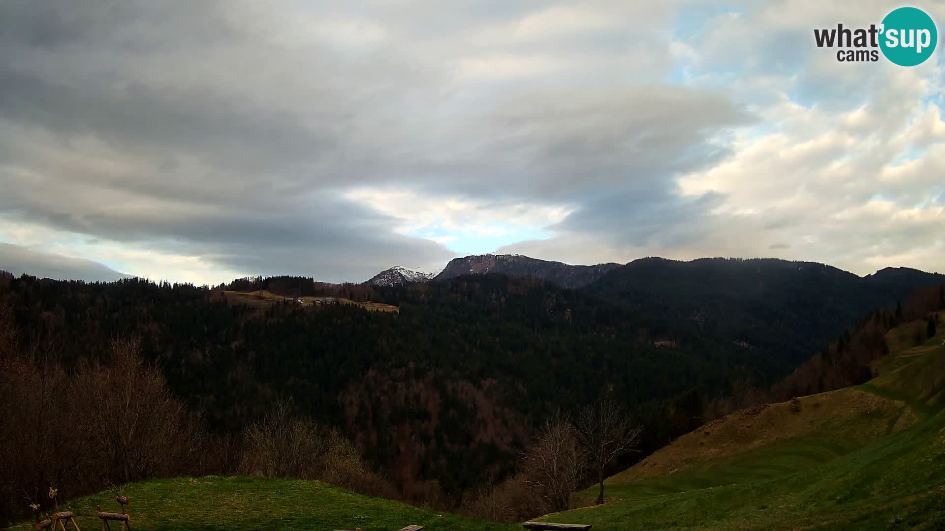 Webcam Brunarica Dražgoše – Live View of Ratitovec (1666 m)