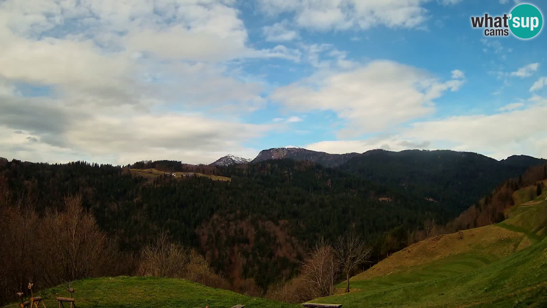 Webcam Brunarica Dražgoše – Live View of Ratitovec (1666 m)