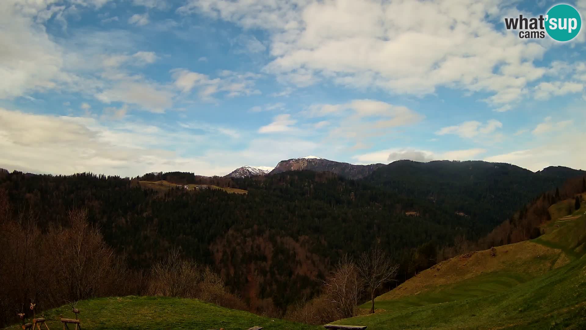 Webcam Brunarica Dražgoše – Live View of Ratitovec (1666 m)