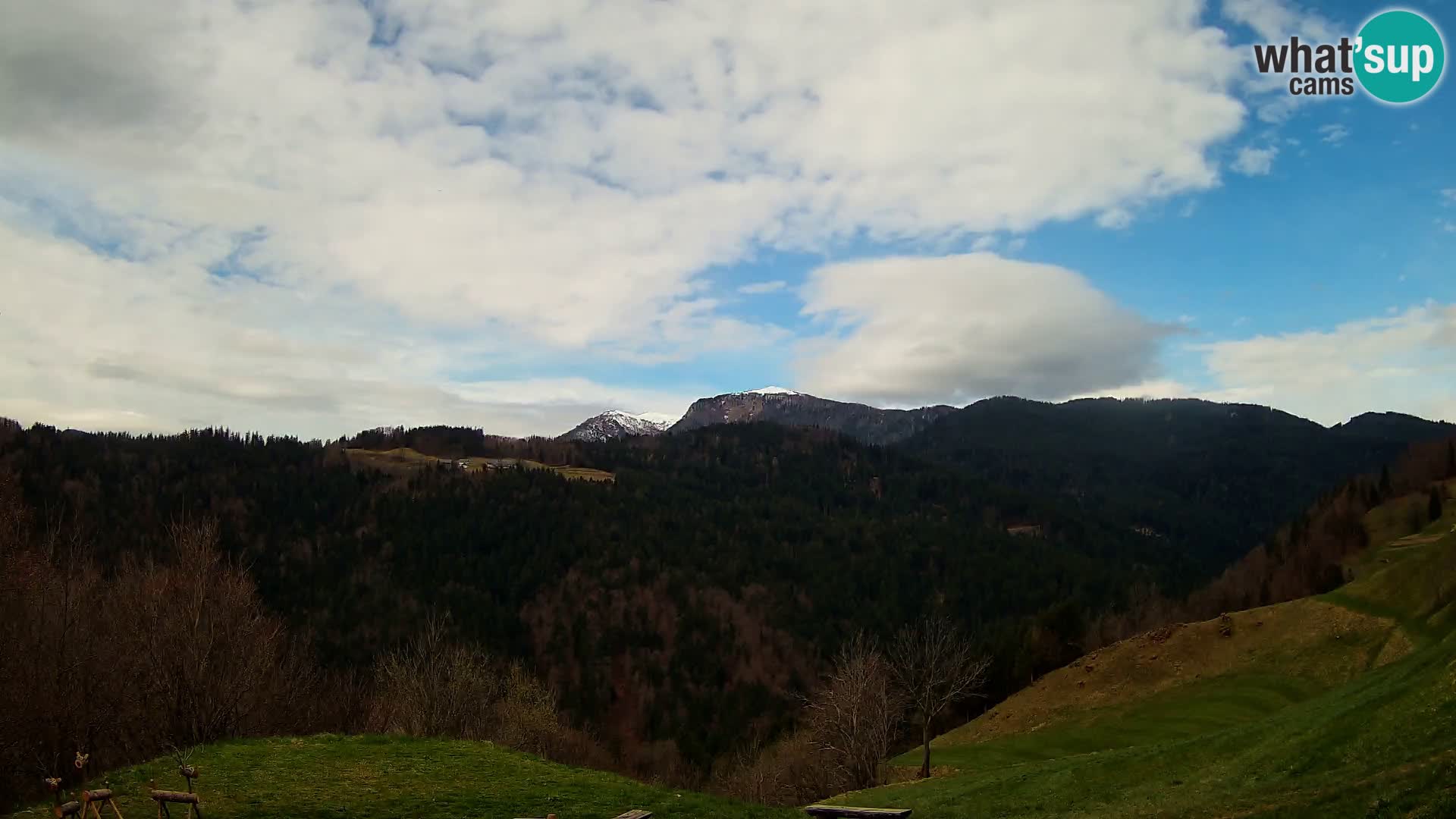 Webcam Brunarica Dražgoše – Live View of Ratitovec (1666 m)