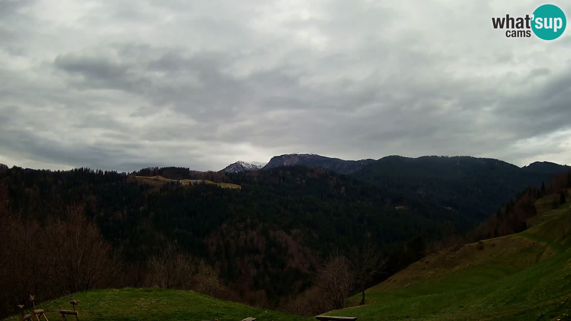 Webcam Brunarica Dražgoše – Live View of Ratitovec (1666 m)