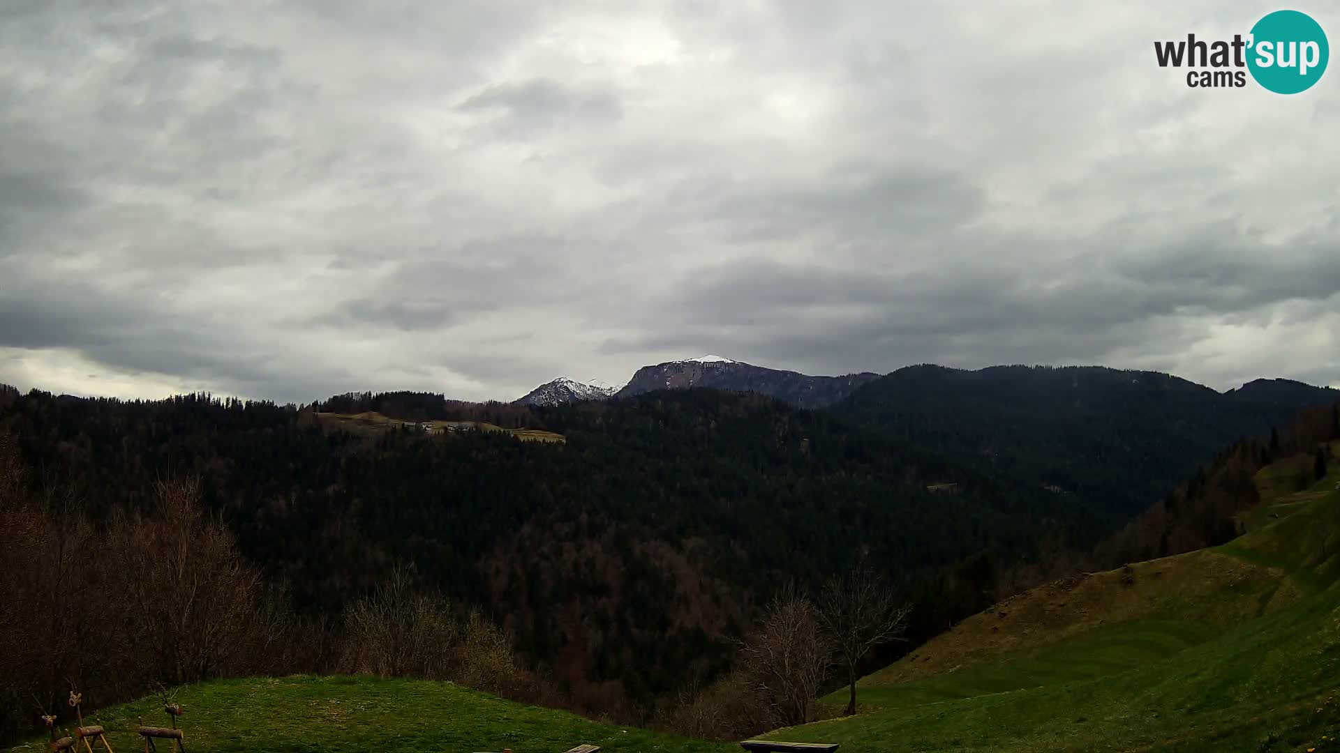 Webcam Brunarica Dražgoše – Liveblick auf Ratitovec (1666 m)