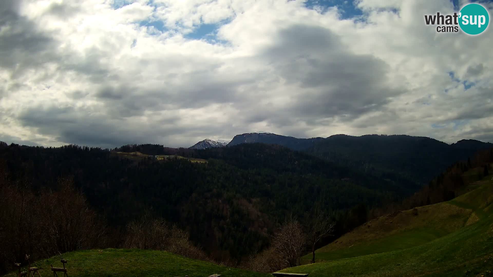 Web kamera Brunarica Dražgoše – Pogled uživo na Ratitovec (1666 m)