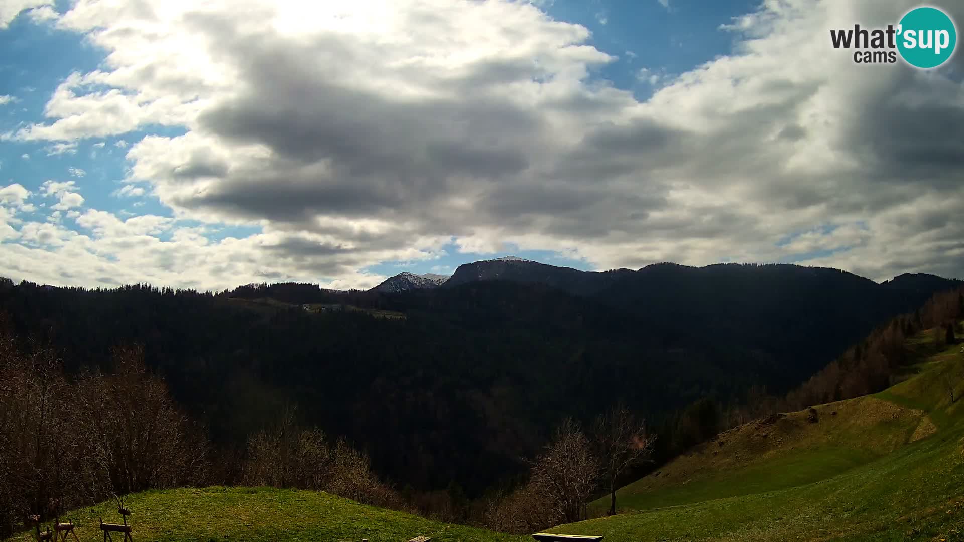 Webcam Brunarica Dražgoše – Live View of Ratitovec (1666 m)