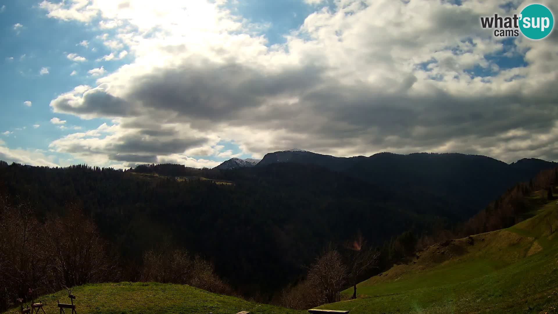 Webcam Brunarica Dražgoše – Liveblick auf Ratitovec (1666 m)