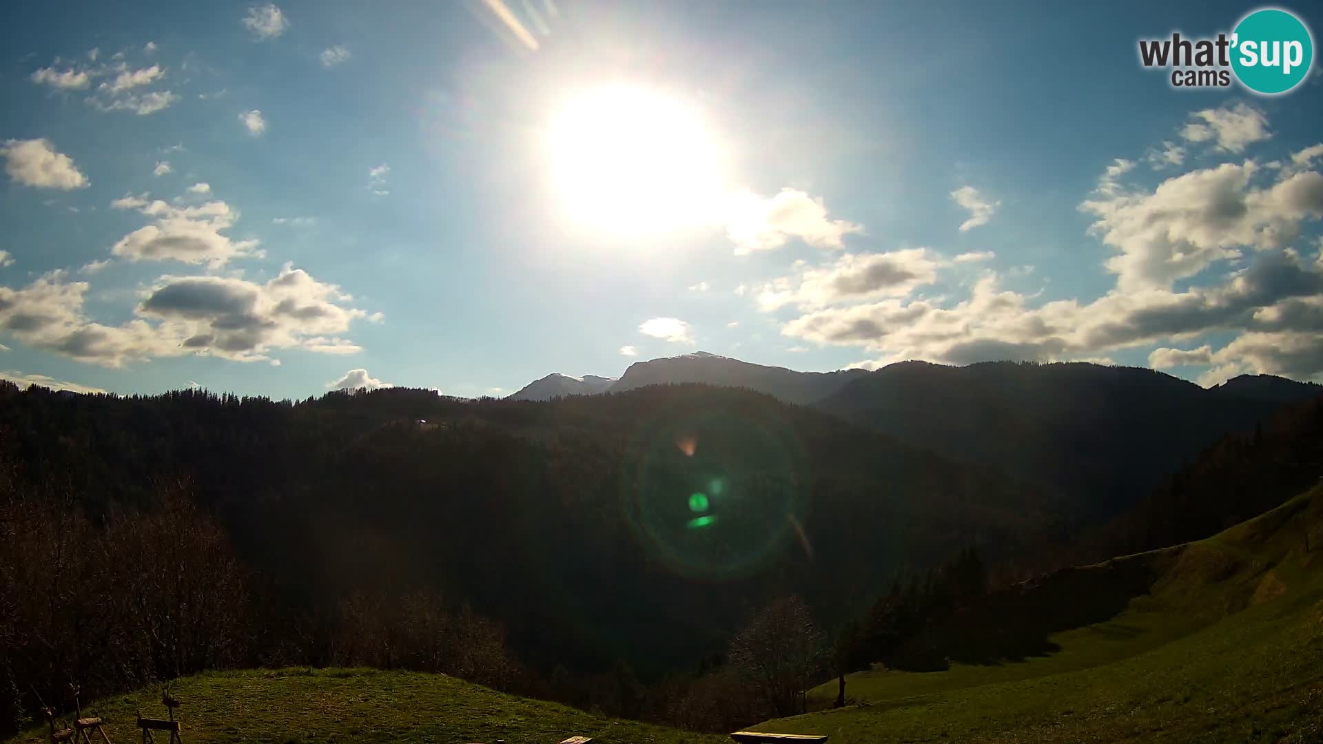 Webcam Brunarica Dražgoše – Live View of Ratitovec (1666 m)