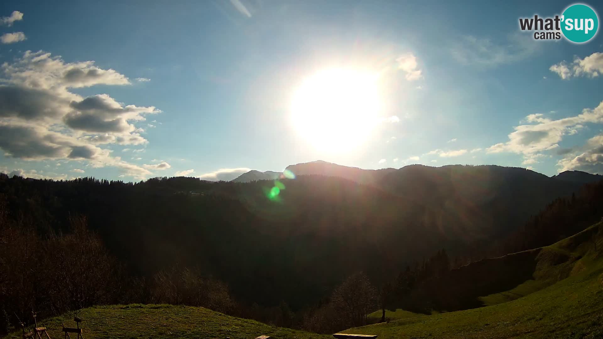 Webcam Brunarica Dražgoše – Live View of Ratitovec (1666 m)