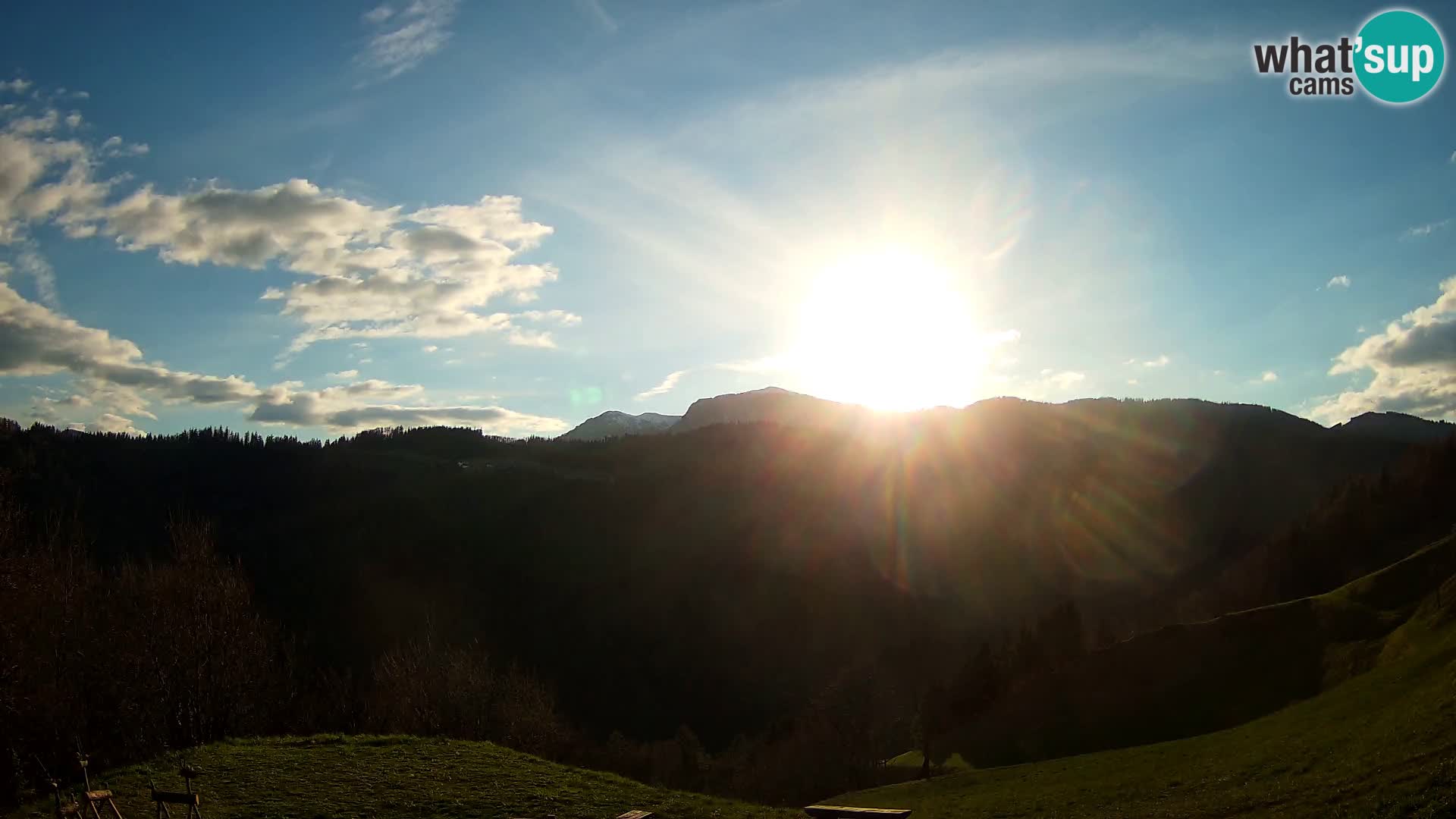 Webcam Brunarica Dražgoše – Vista live sul Ratitovec (1666 m)