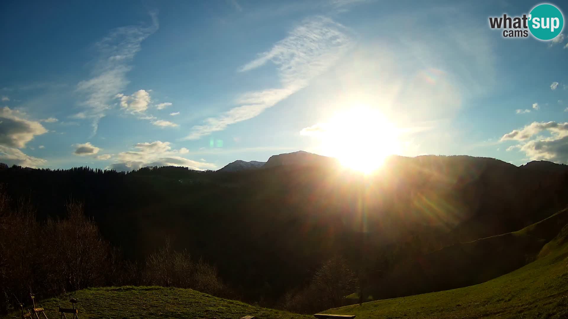 Webcam Brunarica Dražgoše – Vista live sul Ratitovec (1666 m)