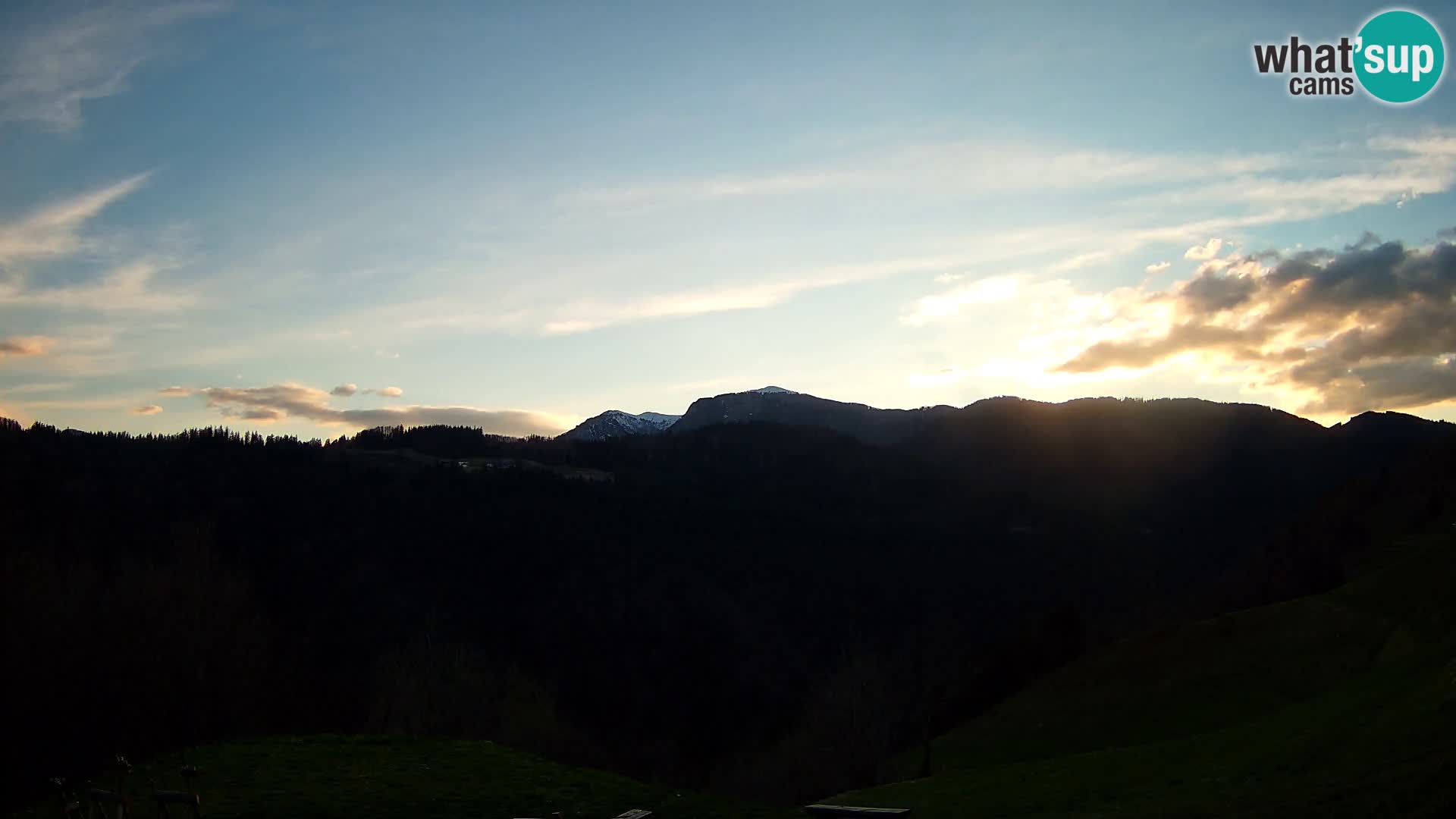 Webcam Brunarica Dražgoše – Liveblick auf Ratitovec (1666 m)