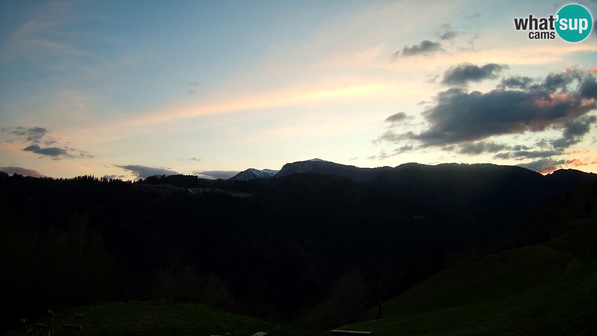 Webcam Brunarica Dražgoše – Live View of Ratitovec (1666 m)