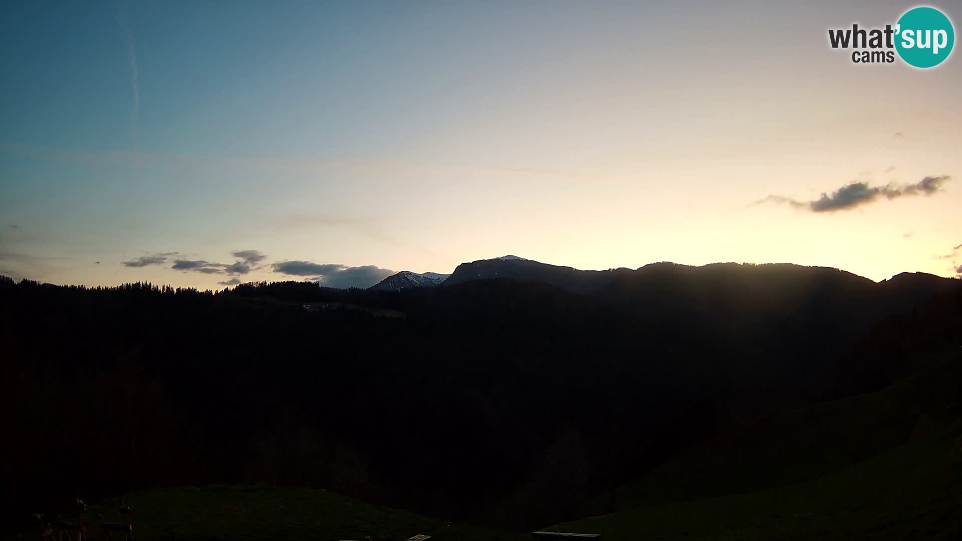 Webcam Brunarica Dražgoše – Vista live sul Ratitovec (1666 m)