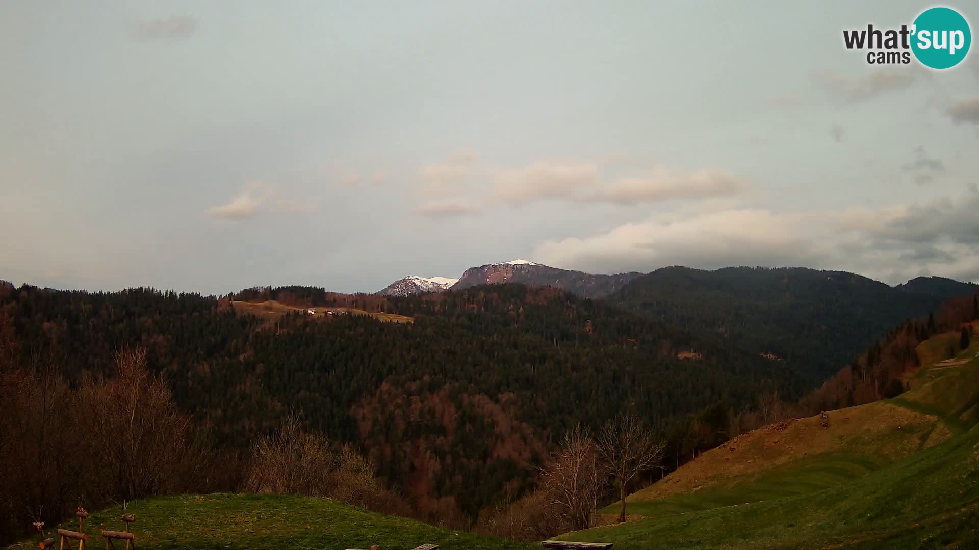 Webcam Brunarica Dražgoše – Live View of Ratitovec (1666 m)