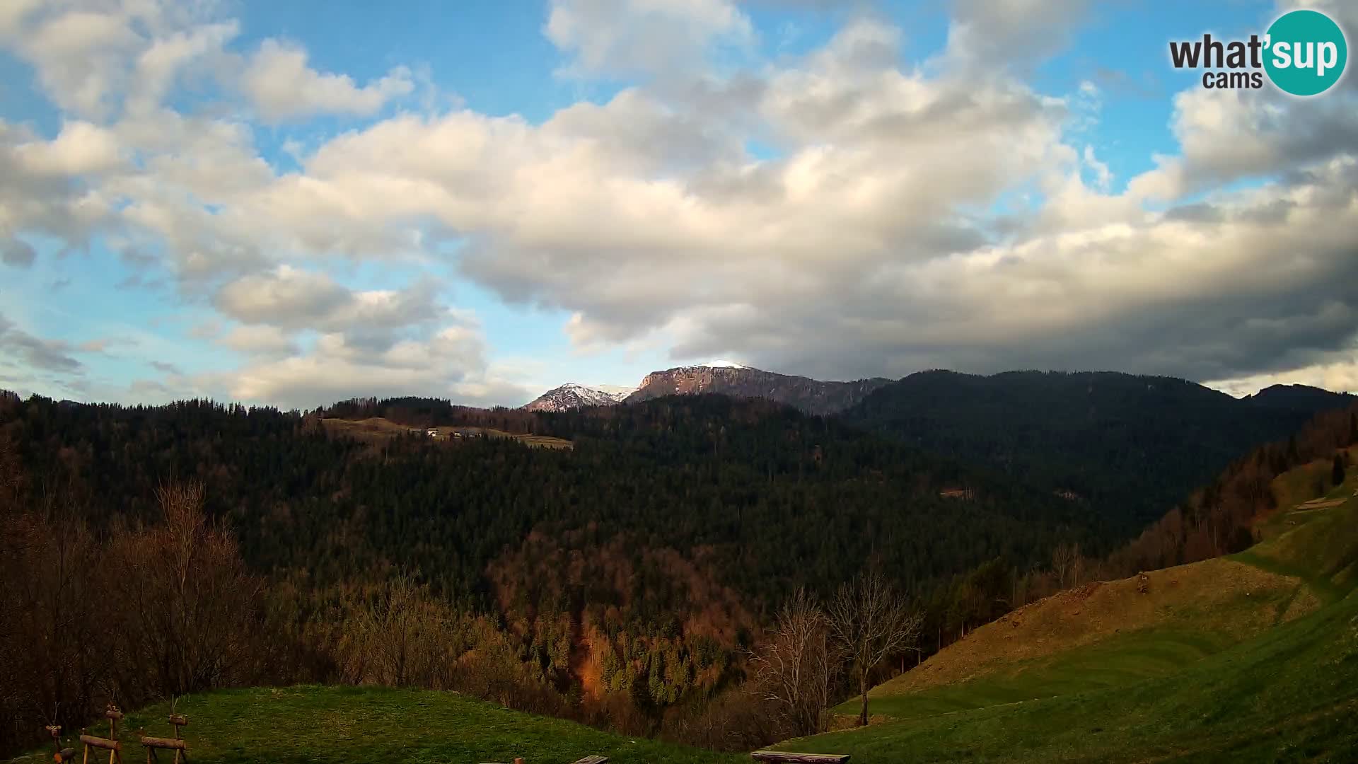 Webcam Brunarica Dražgoše – Live View of Ratitovec (1666 m)