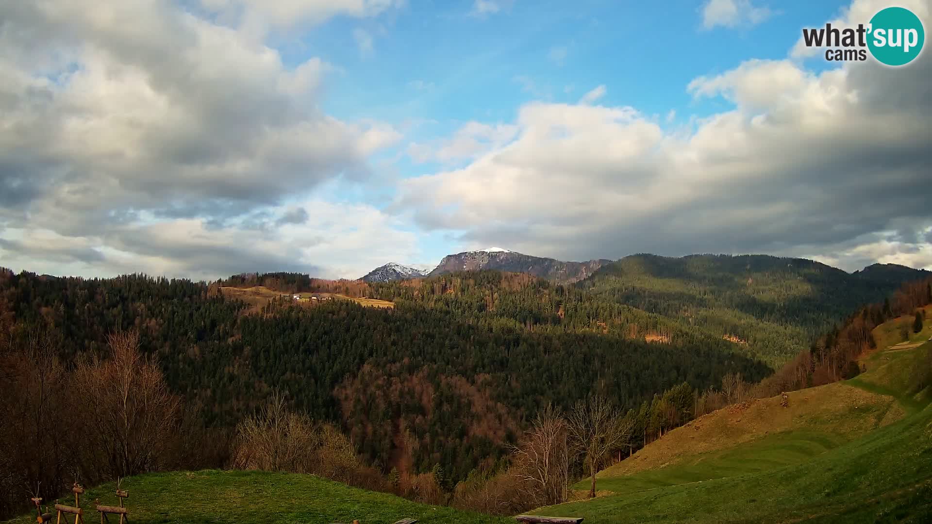 Webcam Brunarica Dražgoše – Live View of Ratitovec (1666 m)